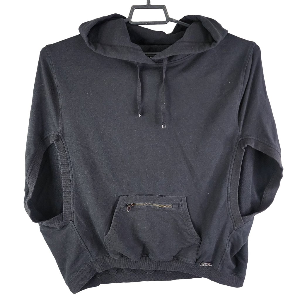 Womens Black Calvin Klein Performance Pullover Hoodie Sweatshirt Sleeveless L